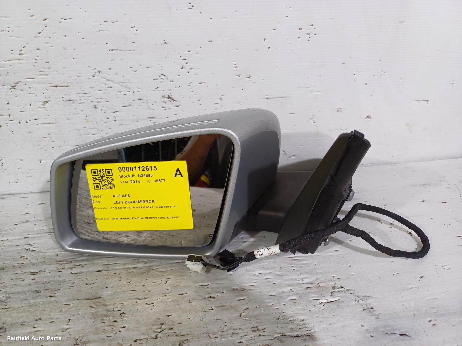 2012-2018 Mercedes A Class Left Door Mirror