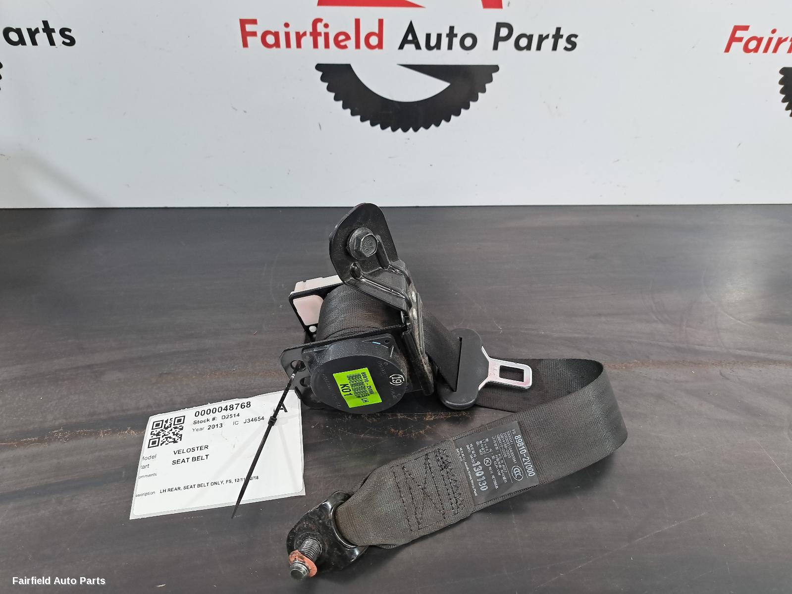 2011-2018 Hyundai Veloster Seatbelt Stalk