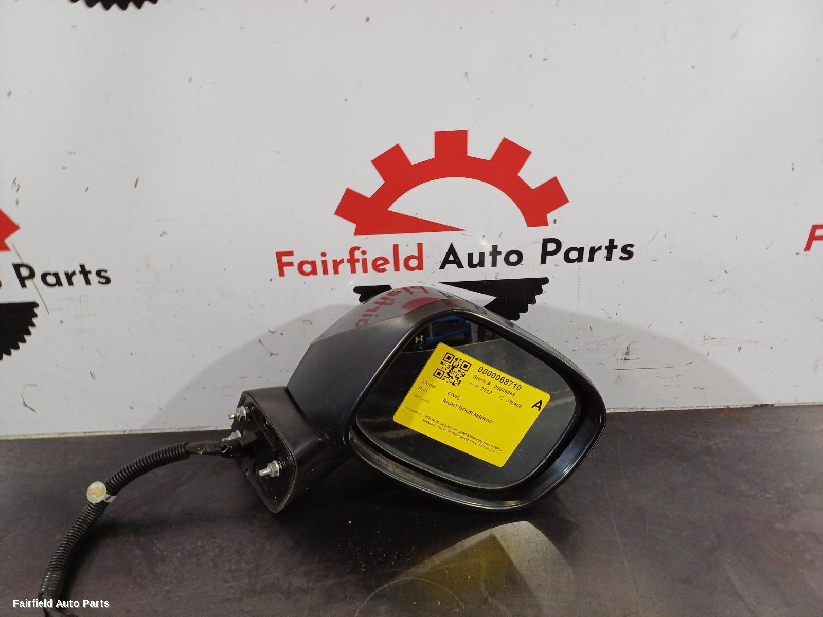 2012-2014 Honda Civic Right Door Mirror