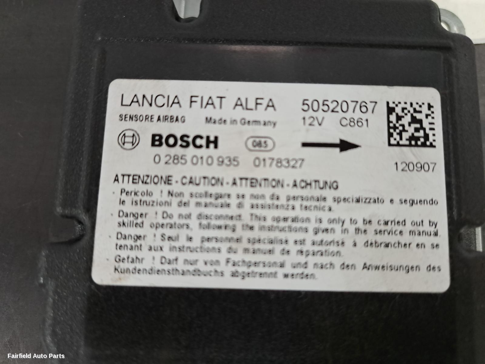 2011-2016 Alfa Romeo Giulietta Airbag Module Sensor